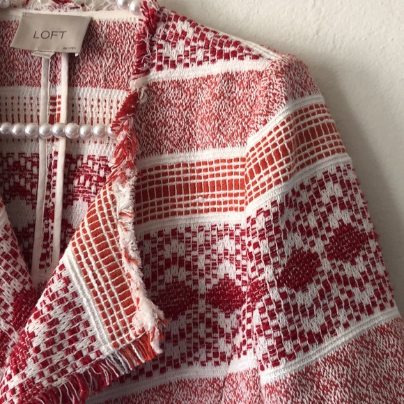 LOFT Tweed Blazer Size 00P - Picture 2 of 7